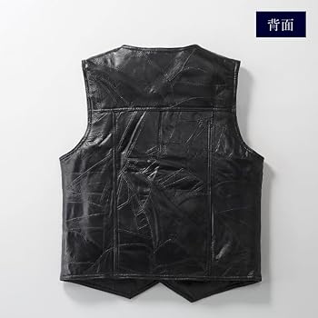 レザー 本革 ラム革 Ｖネック ベスト M ブラック ヴィンテージ 楽天市場】皮ベスト メンズ レザーベスト 大きいサイズ ラム革